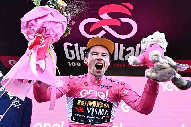 Primoz Roglic se enfunda la maglia rosa en una cronoescalada de terror y celebrará su primer Giro de Italia