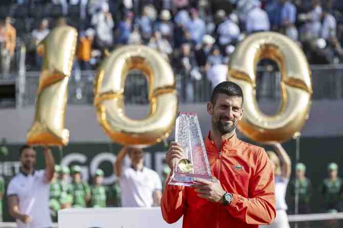Novak Djokovic llega a París con otro récord: 100 títulos