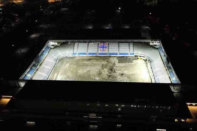 El “Claro Arena” de la UC en la recta final: listo el sistema de luces y la cancha estará la primera quincena de julio