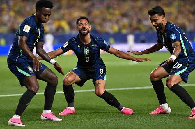 Brasil golea al ritmo de Cunha y Vinícius Júnior